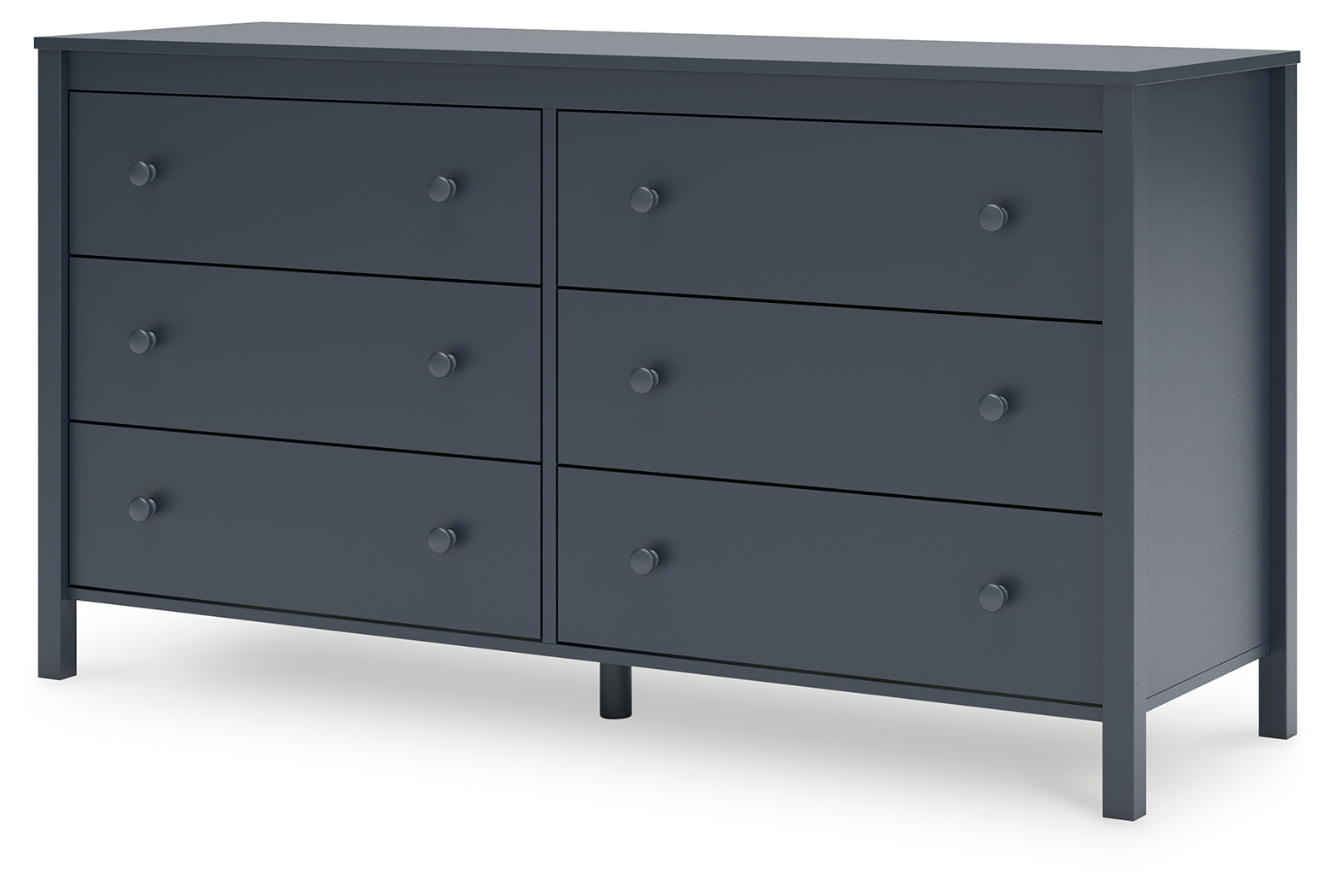 Side angle of Simmenfort Navy Blue Dresser