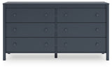 Head-on view of Simmenfort Navy Blue Dresser