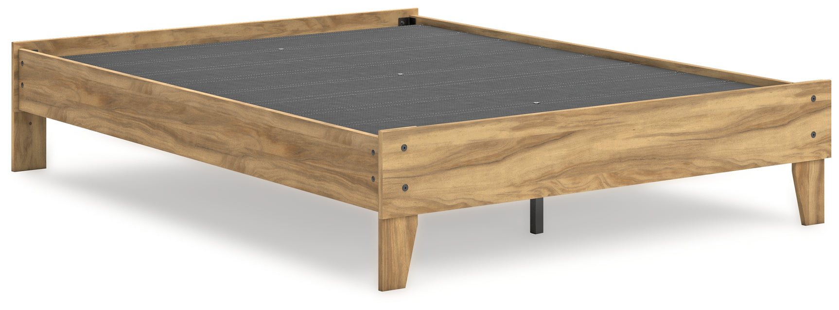 Bermacy Full Platform Bed frame side angled view