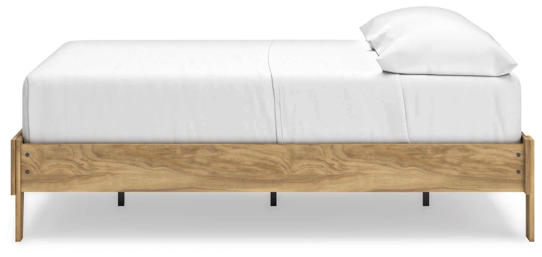 Side view of Bermacy Full Platform Bed frame