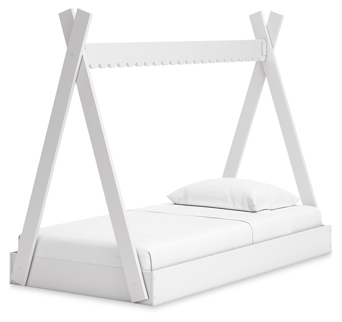 Hallityn White Twin Tent Bed alternate angle