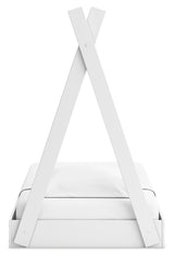 Hallityn White Twin Tent Bed back view