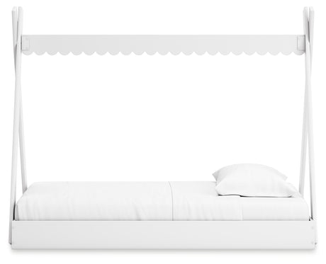 Hallityn White Twin Tent Bed side alternate view