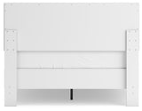 Back view of Hallityn full panel bed frame