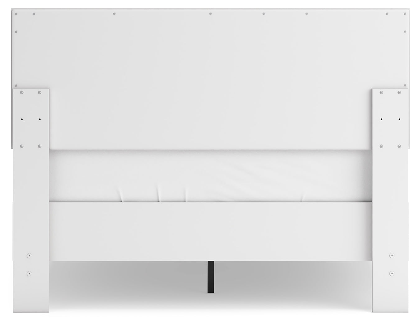 Back view of Hallityn full panel bed frame