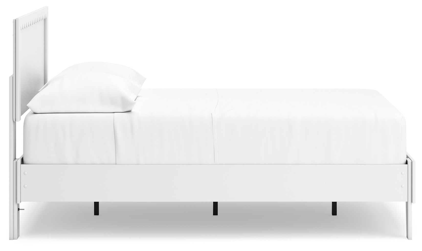 Side view showing bed height and platform