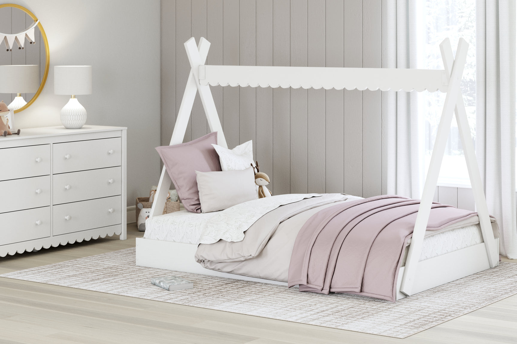 Hallityn Bed decorated in bedroom setting