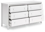 Hallityn White Dresser back view