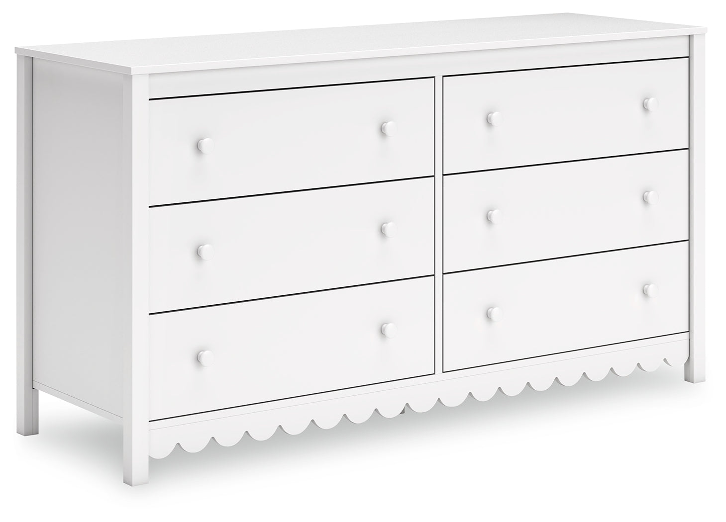 Hallityn White Dresser side view
