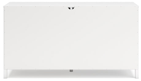 Hallityn White Dresser dimensional diagram