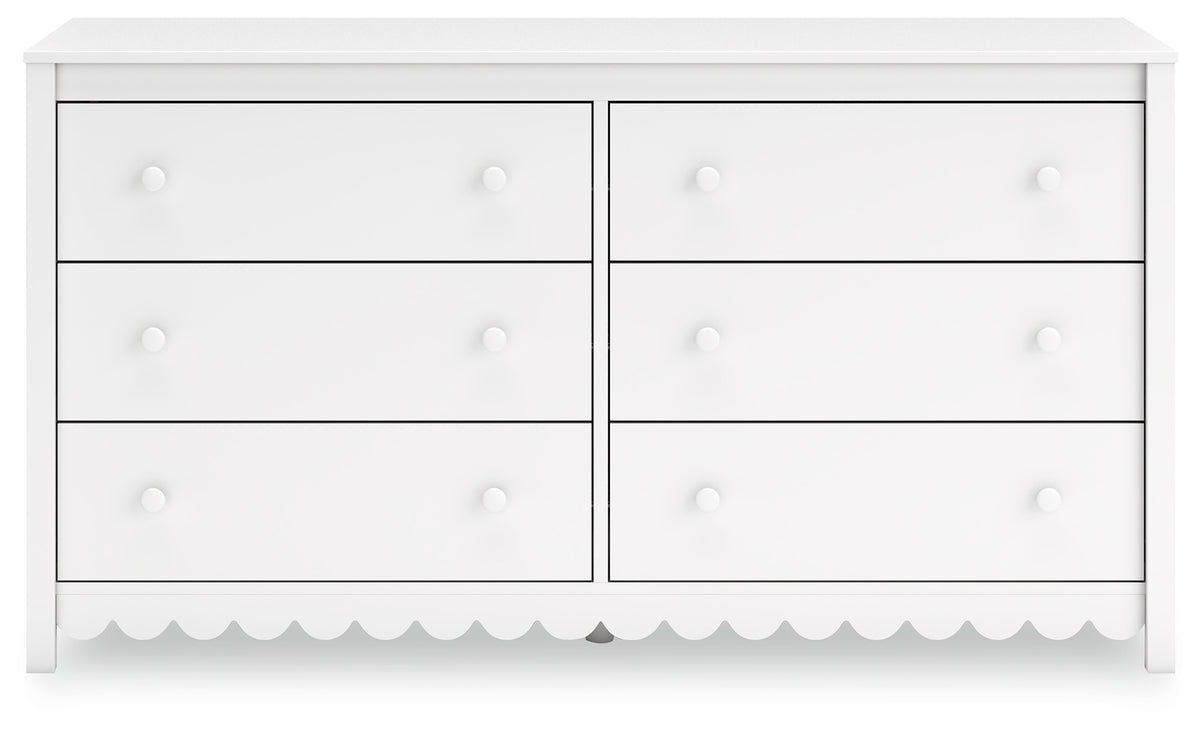 Hallityn White Dresser drawer construction detail