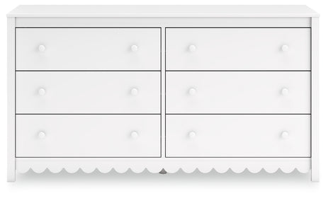 Hallityn White Dresser drawer construction detail