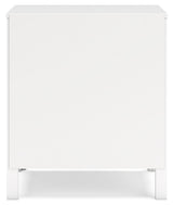 Back view of Hallityn White Nightstand