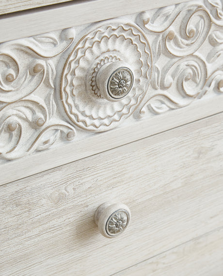 Paxberry dresser whitewashed wood texture close-up