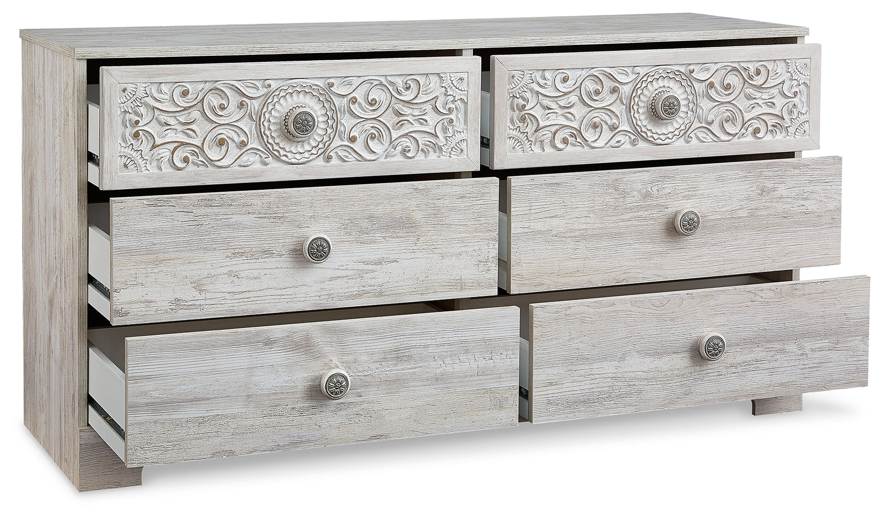 Paxberry dresser profile showcasing whitewashed finish