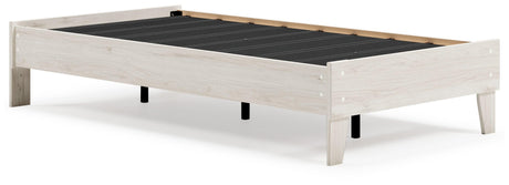 Socalle Light Natural Twin Platform Bed head-on view