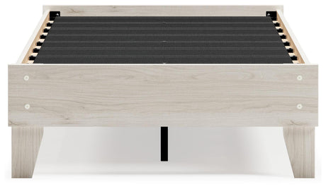 Socalle Light Natural Twin Platform Bed side view