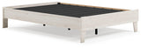 Socalle Full Platform Bed head on view with natural finish