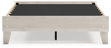 Socalle Platform Bed side profile in light oak finish