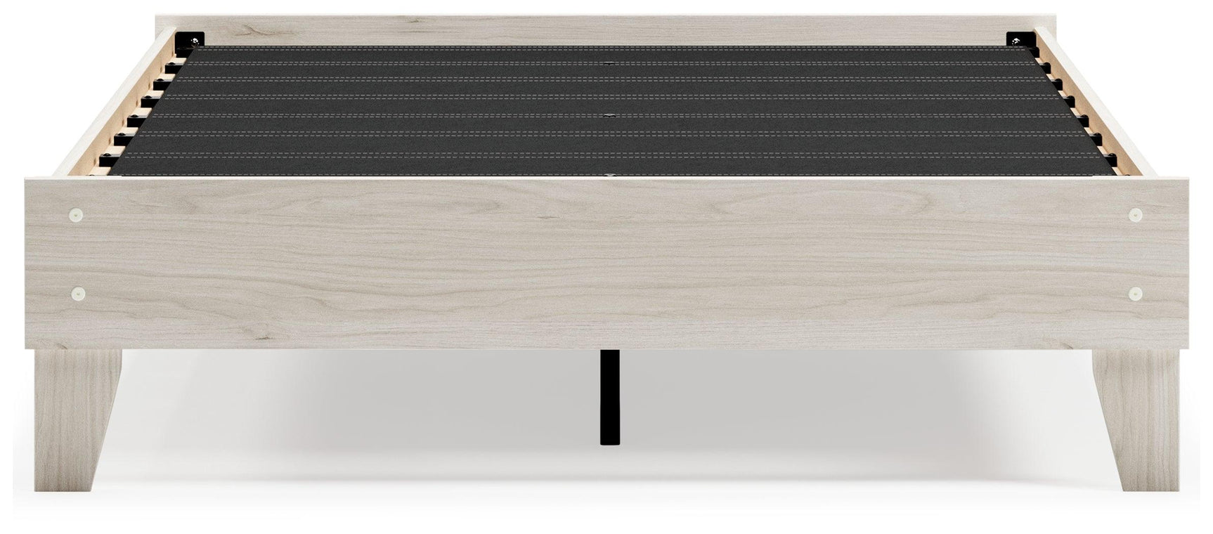 Socalle Platform Bed side profile in light oak finish