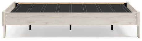 Socalle Full Platform Bed with natural oak laminate close-up