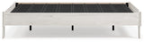 Back view of Socalle Light Natural Full Platform Bed
