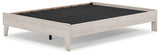 Socalle Light Natural Queen Platform Bed angled side view