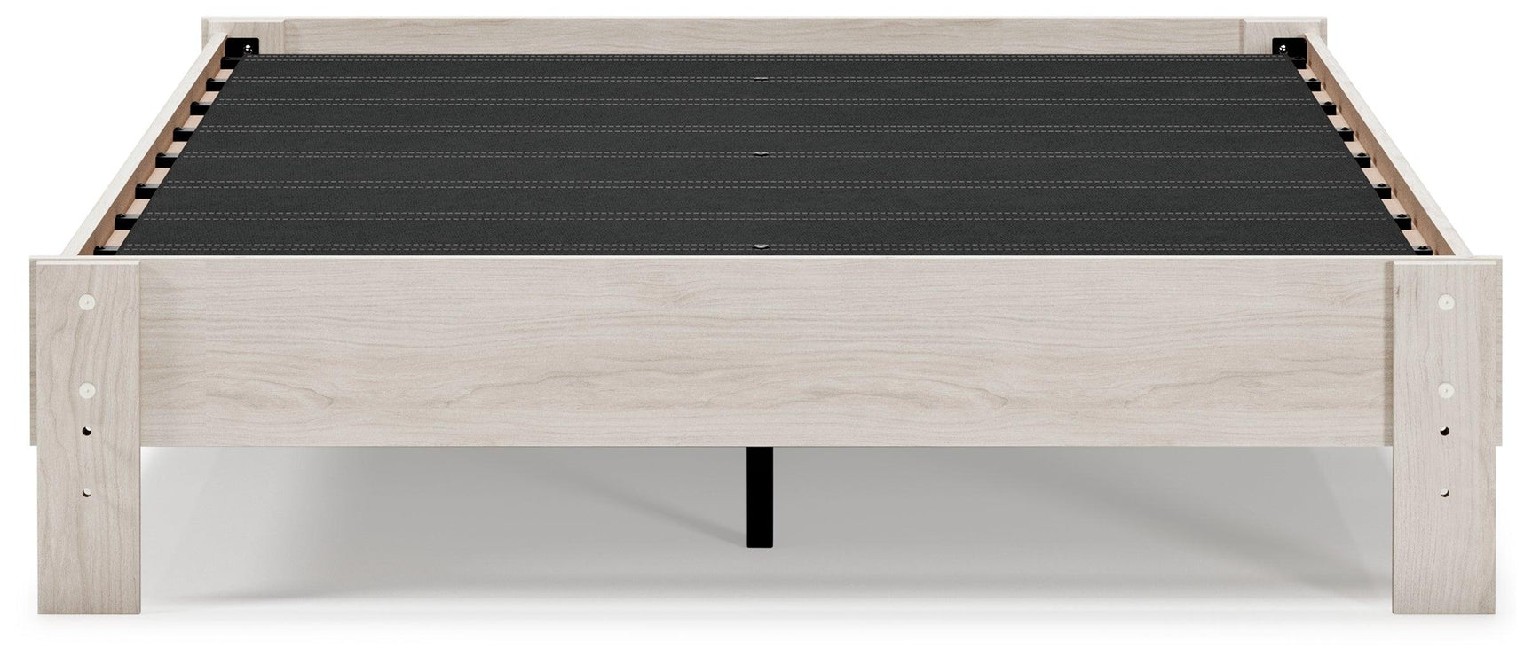 Socalle Light Natural Queen Platform Bed back view