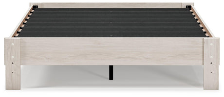 Socalle Light Natural Queen Platform Bed back view