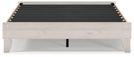 Socalle Light Natural Queen Platform Bed head-on angle