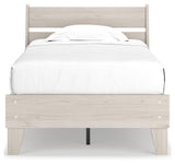 Socalle Natural Twin Panel Platform Bed front view