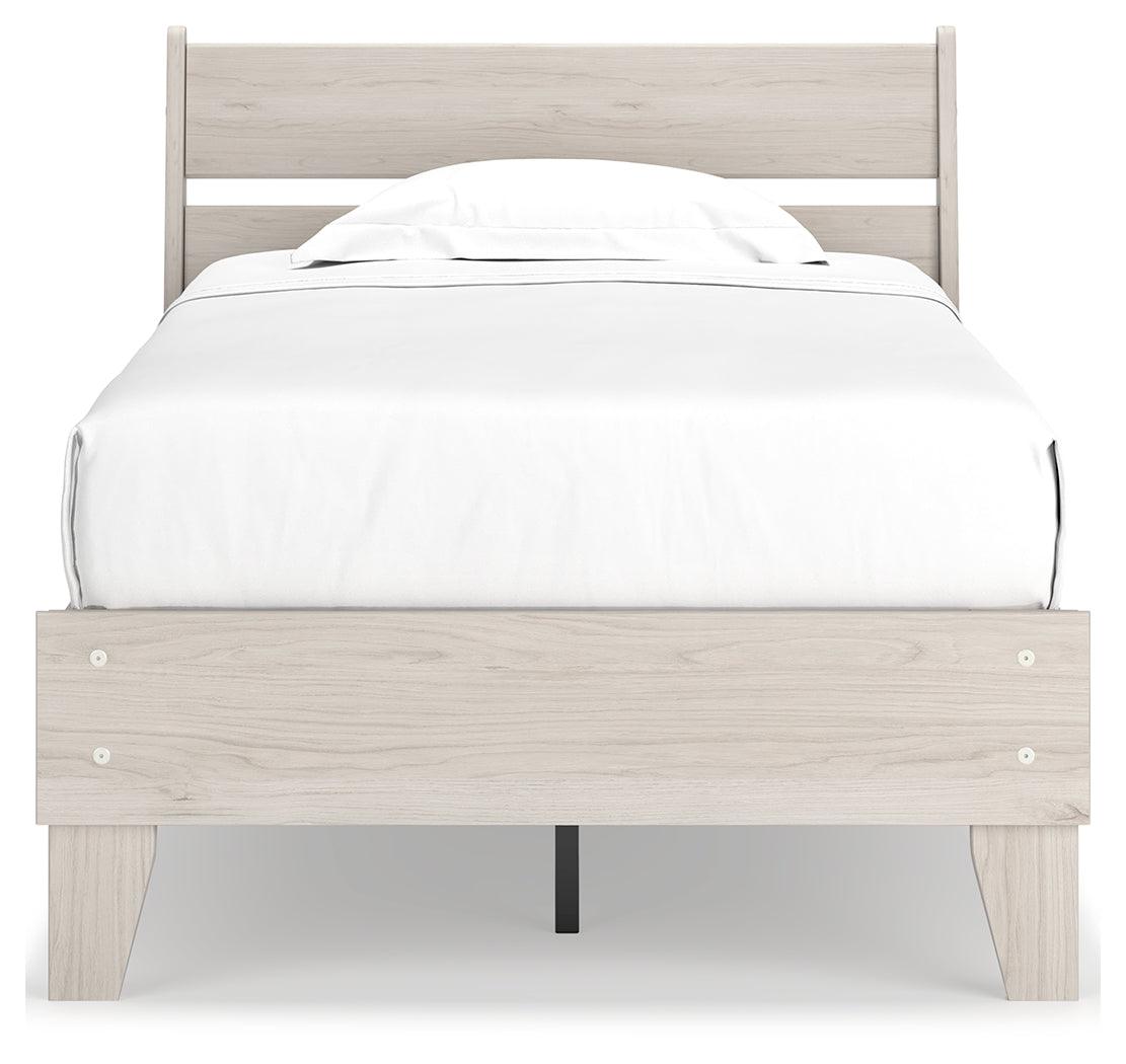 Socalle Natural Twin Panel Platform Bed front view