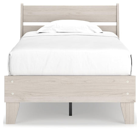 Socalle Natural Twin Panel Platform Bed front view