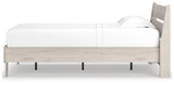 Socalle Natural Twin Panel Platform Bed alternate side angle