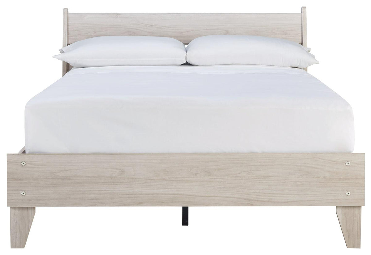 Socalle Natural Full Panel Full-Size Platform Bed side view