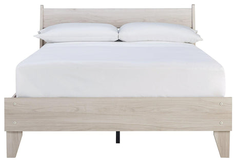 Socalle Natural Full Panel Full-Size Platform Bed side view