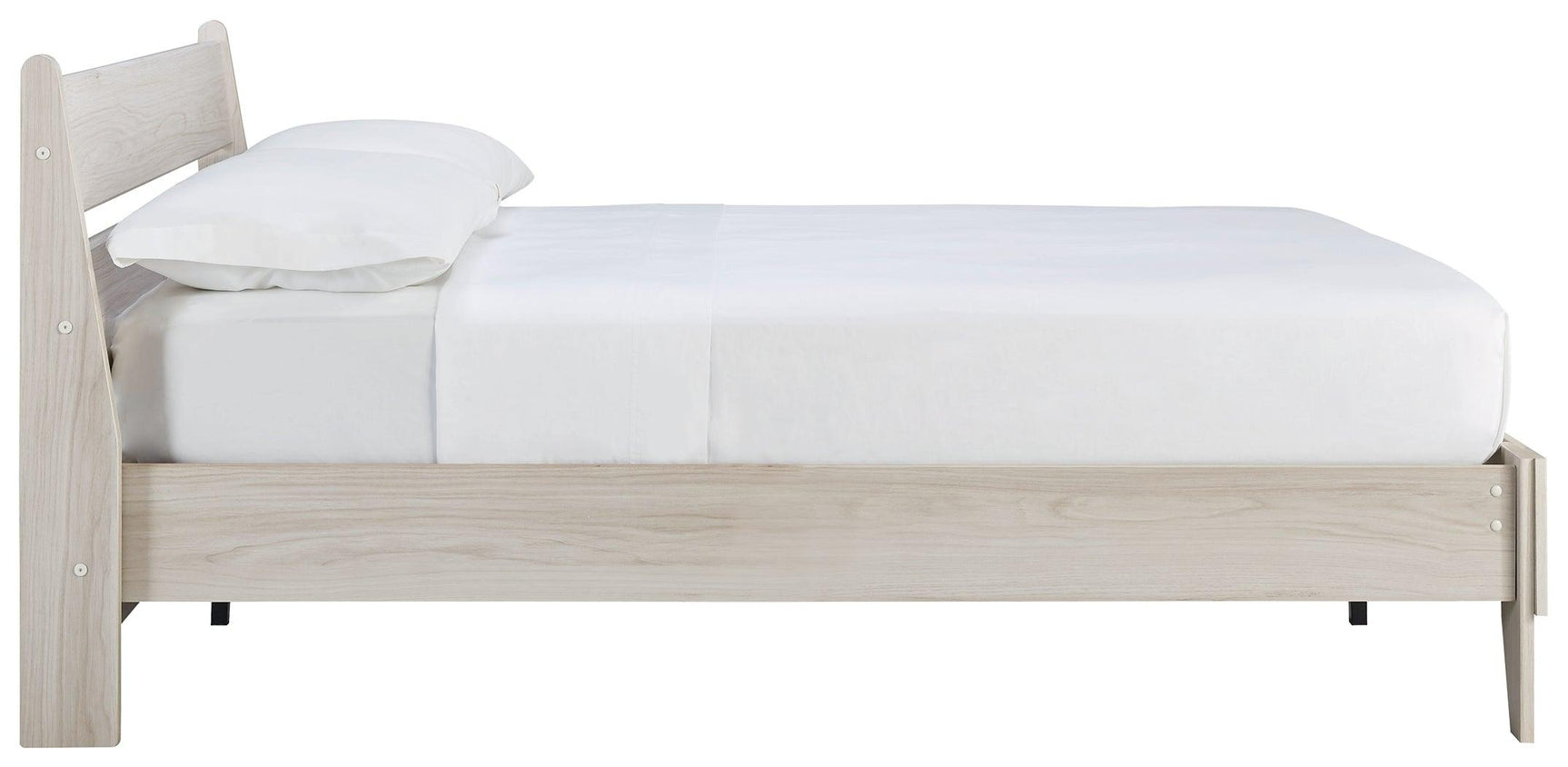 Socalle Natural Full Panel Full-Size Platform Bed corner detail