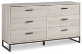 Socalle dresser angled side view showing drawer hardware