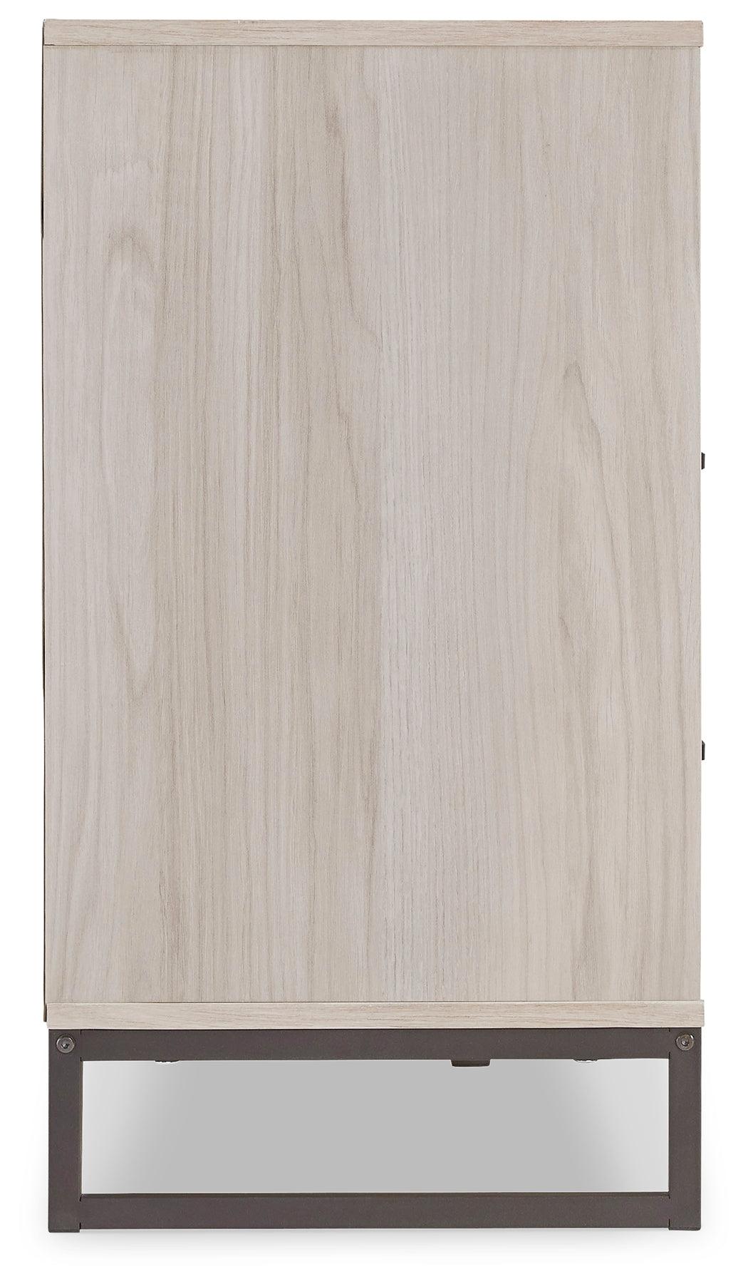Socalle dresser side view emphasizing depth and finish