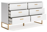 Socalle Dresser with drawers partially open showing interior