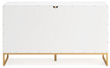 Rear view of Socalle Two-Tone Dresser showcasing backing