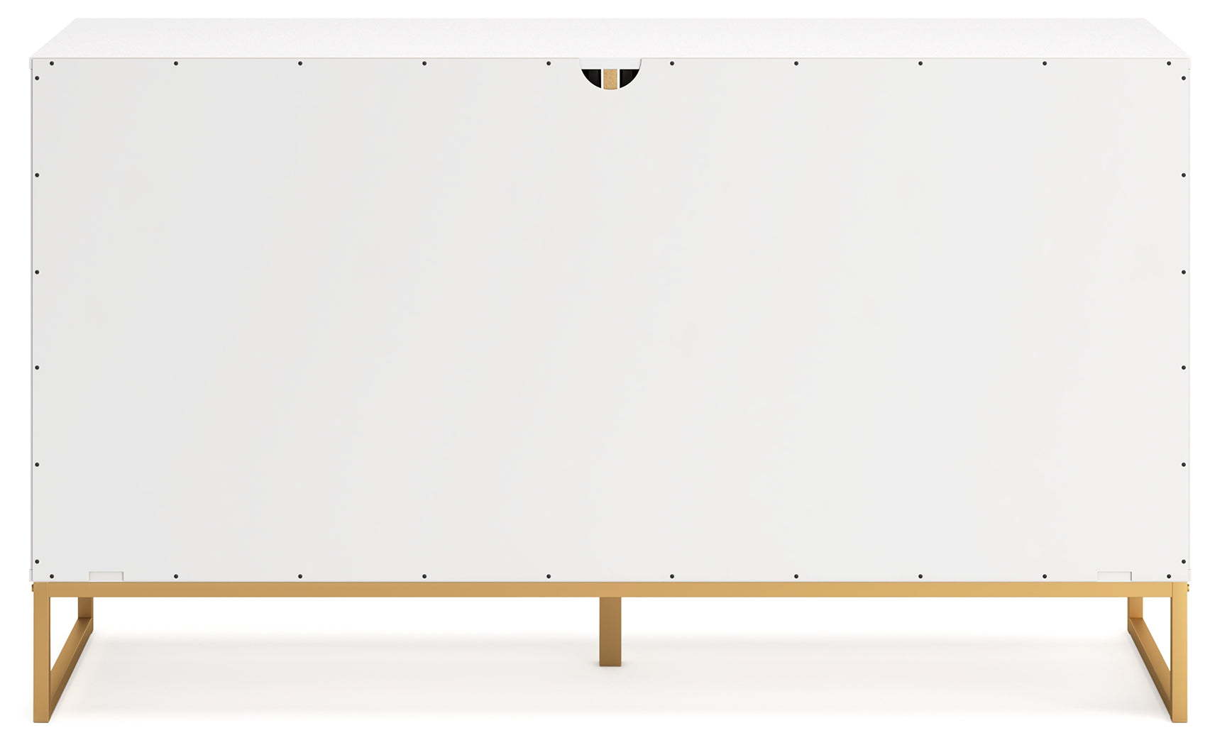 Rear view of Socalle Two-Tone Dresser showcasing backing