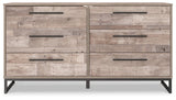 Neilsville Whitewash Casual Dresser head-on view
