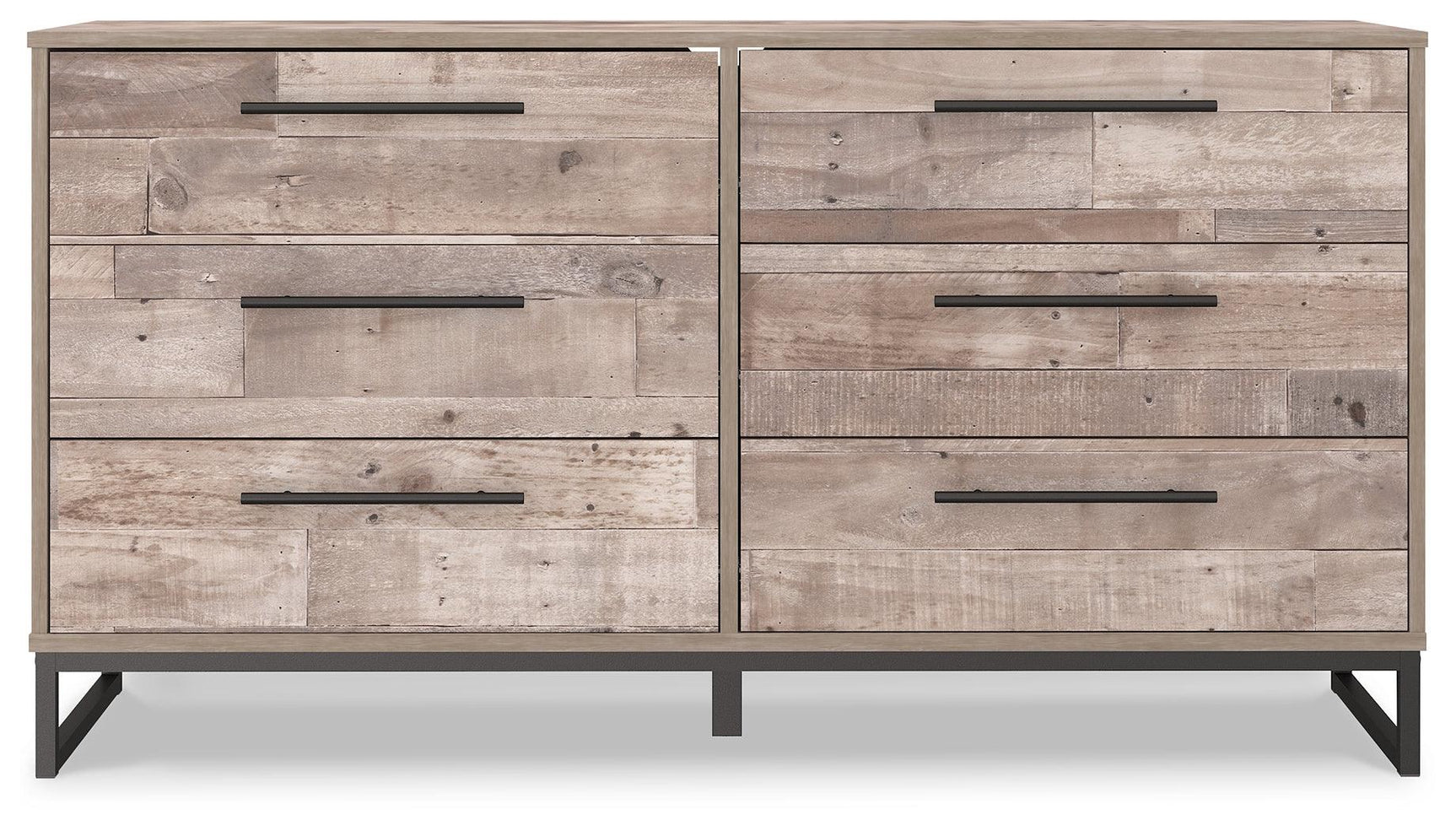 Neilsville Whitewash Casual Dresser head-on view