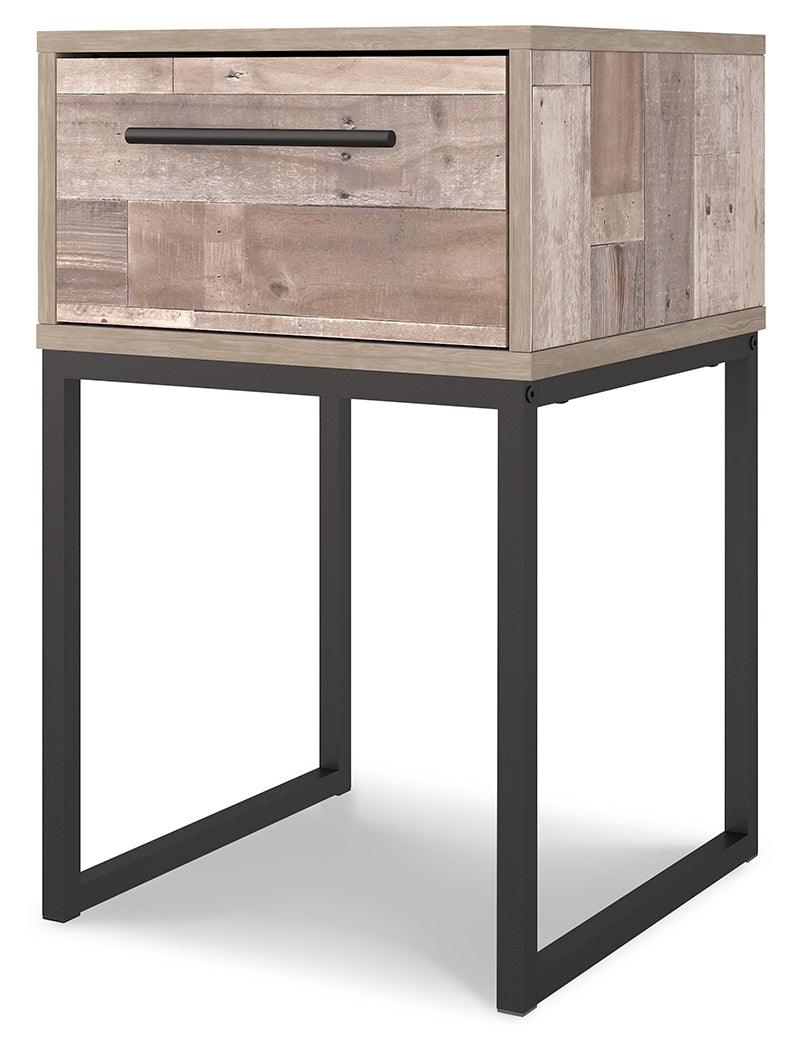 Neilsville Whitewash Nightstand side view