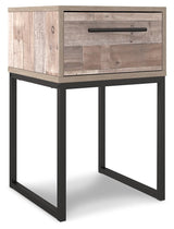Neilsville Whitewash Nightstand head-on front view