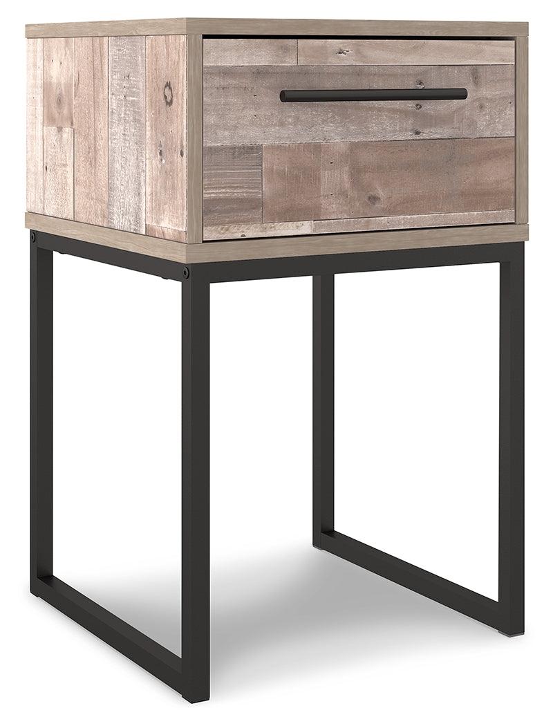 Neilsville Whitewash Nightstand head-on front view