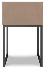 Neilsville Whitewash Nightstand alternate side view