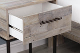 Neilsville Whitewash Nightstand drawer detail