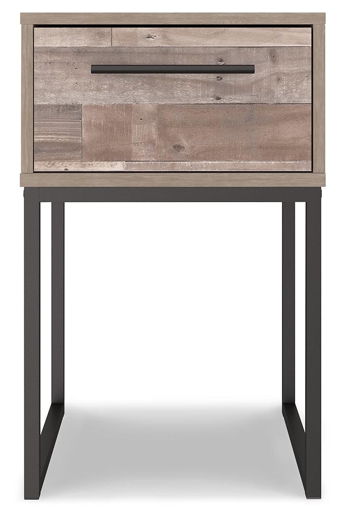 Neilsville Whitewash Nightstand alternate angled front view